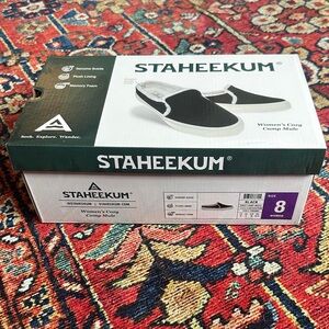 Black Suede Slip-On Shoes with Plush Lining